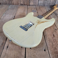 MJT 2010 Relic Strat Parts-Caster Olympic White Relic w/Mono Gig Bag, Very Good - Mahar's Vintage Guitars