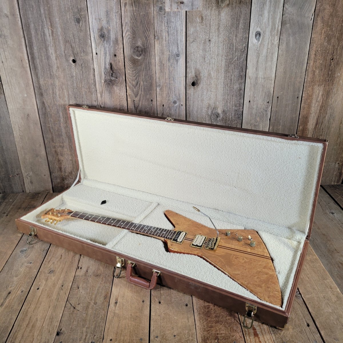 Moonstone 1982 Exploder Guitar 1 of 65 Made w/ Original Case, Excellent - Mahar's Vintage Guitars