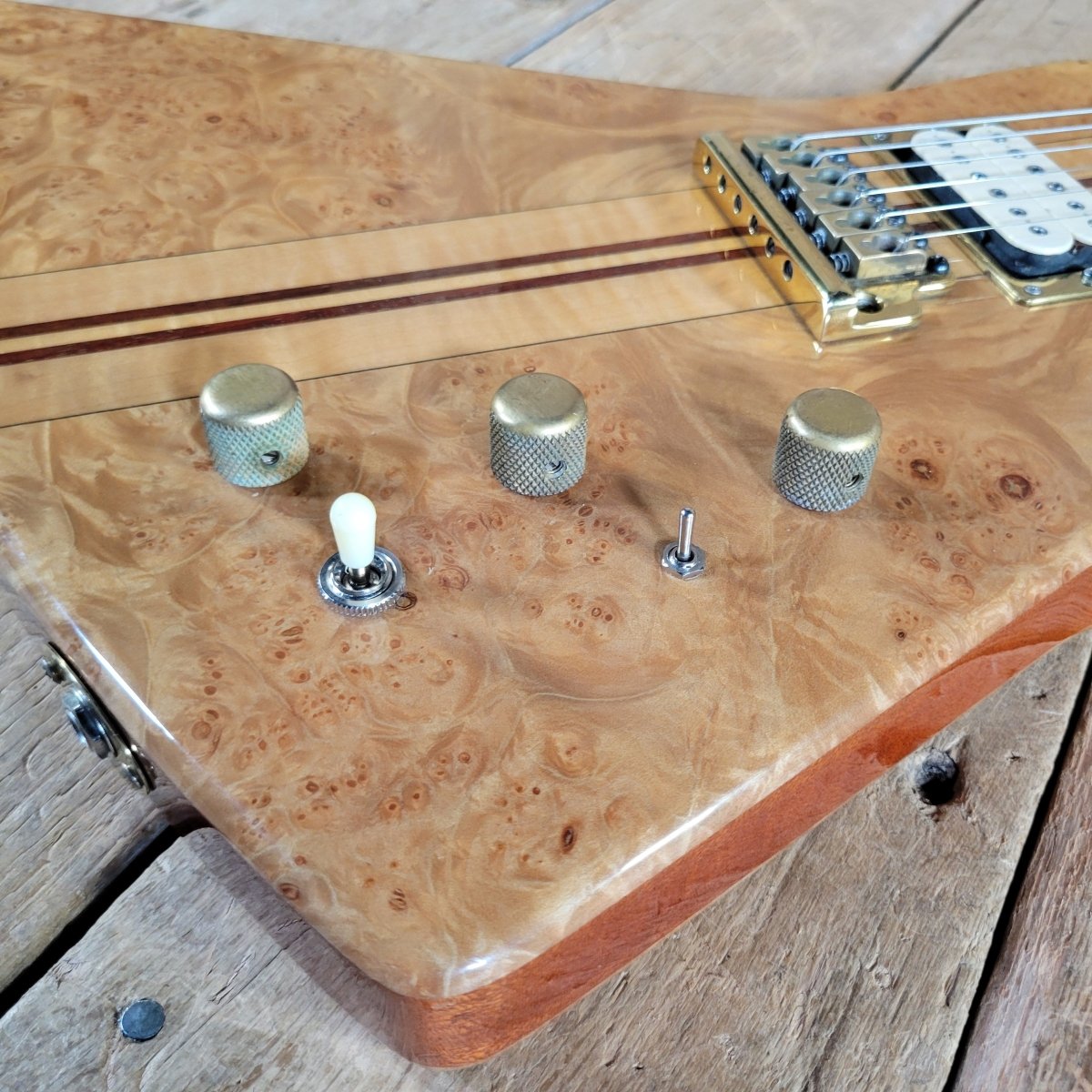 Moonstone 1982 Exploder Guitar 1 of 65 Made w/ Original Case, Excellent - Mahar's Vintage Guitars