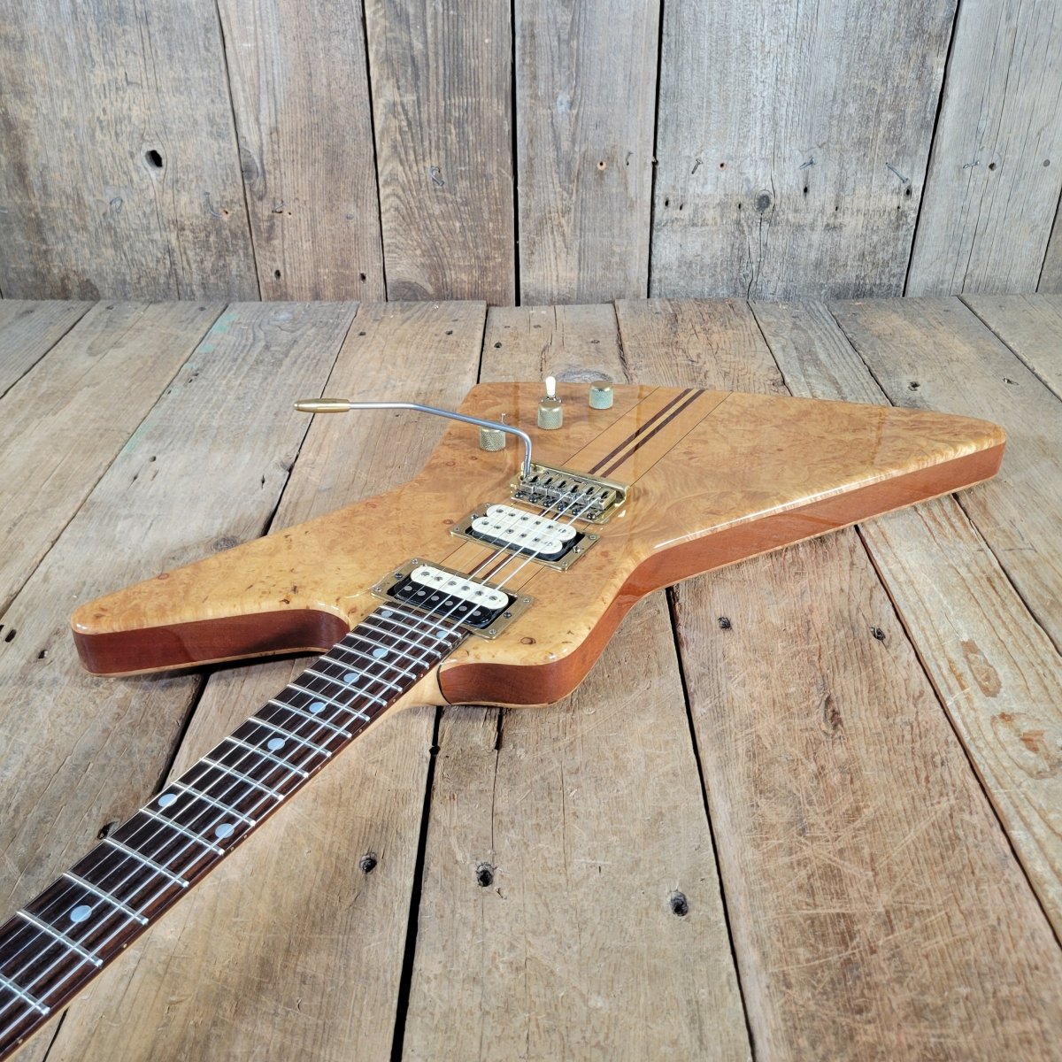 Moonstone 1982 Exploder Guitar 1 of 65 Made w/ Original Case, Excellent - Mahar's Vintage Guitars