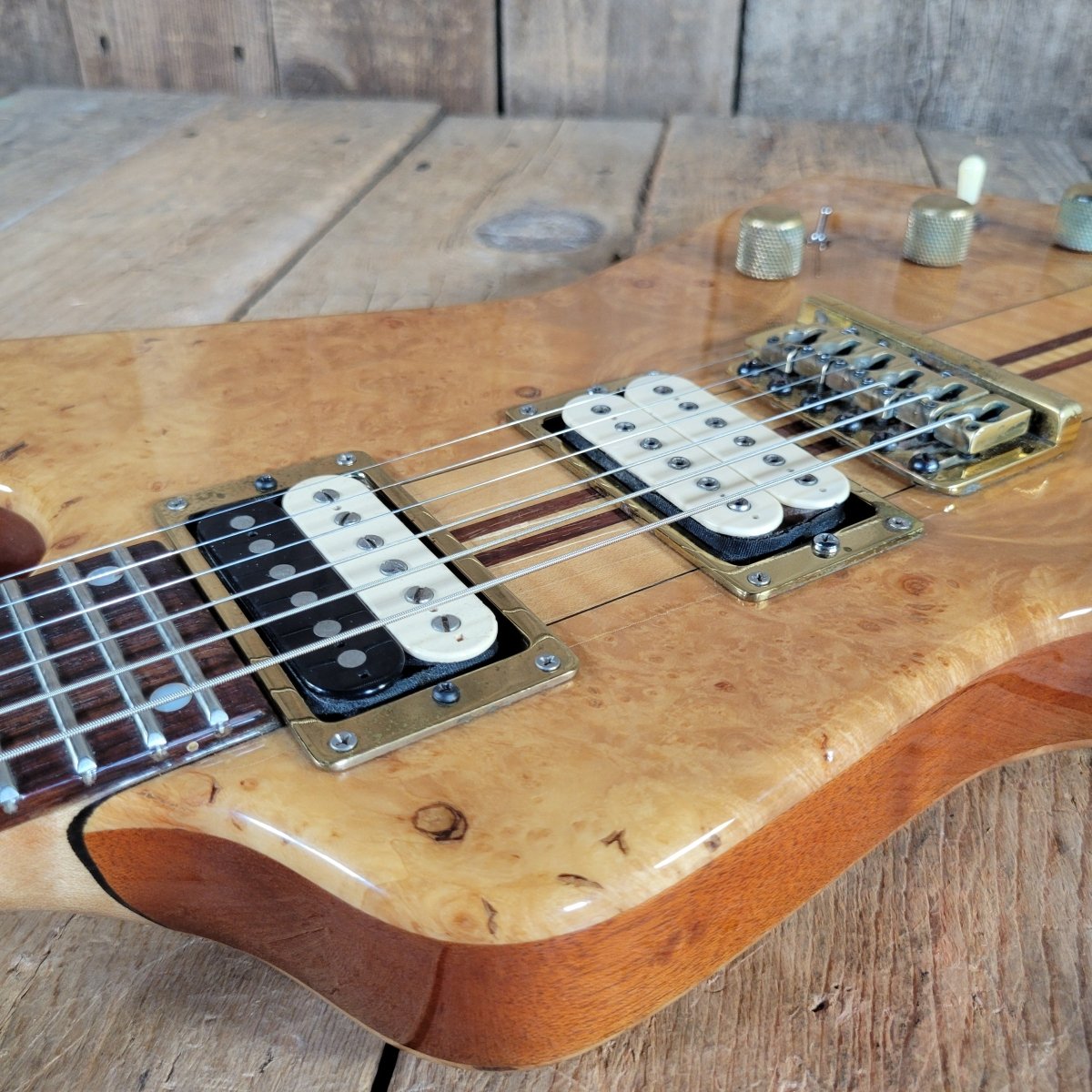 Moonstone 1982 Exploder Guitar 1 of 65 Made w/ Original Case, Excellent - Mahar's Vintage Guitars