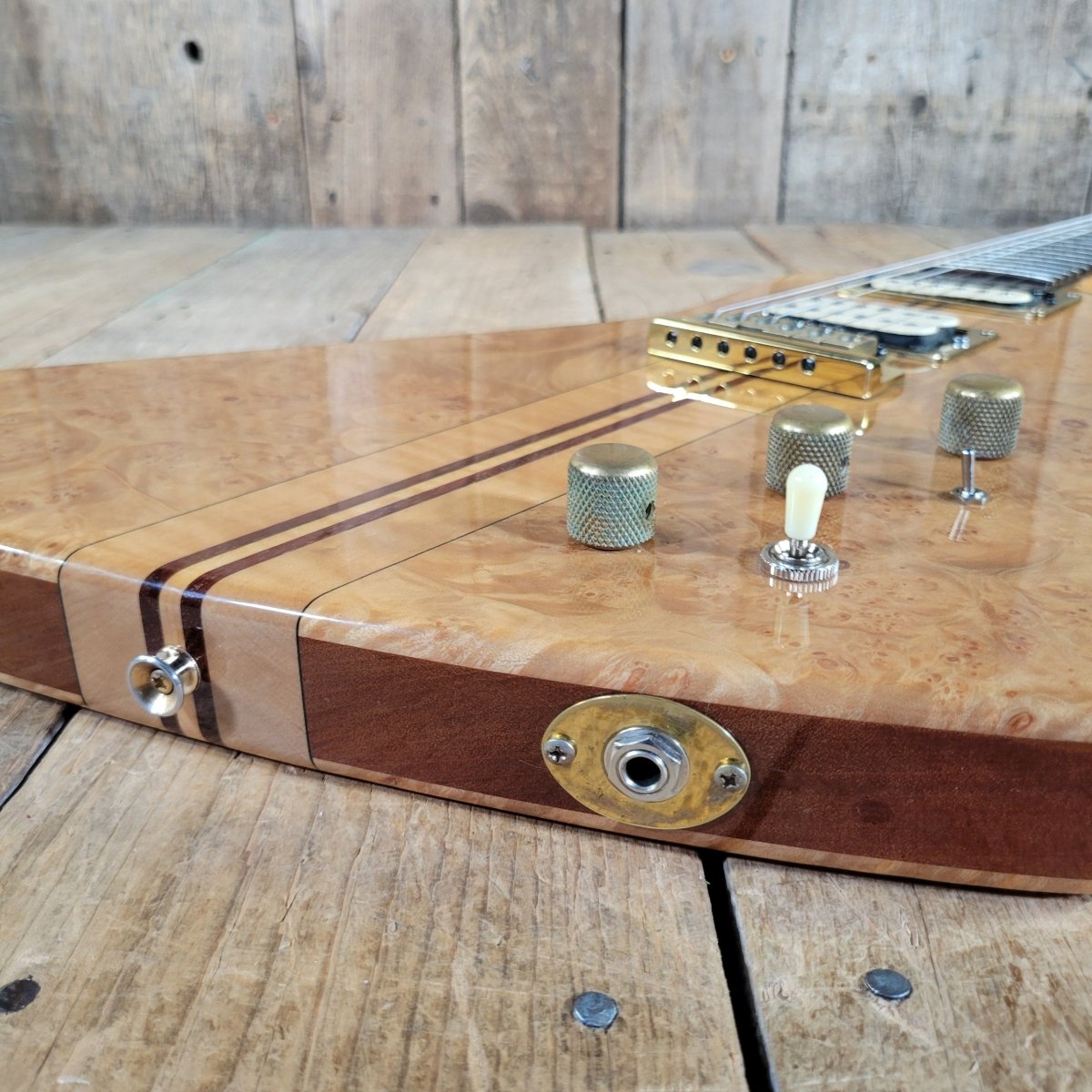 Moonstone 1982 Exploder Guitar 1 of 65 Made w/ Original Case, Excellent - Mahar's Vintage Guitars