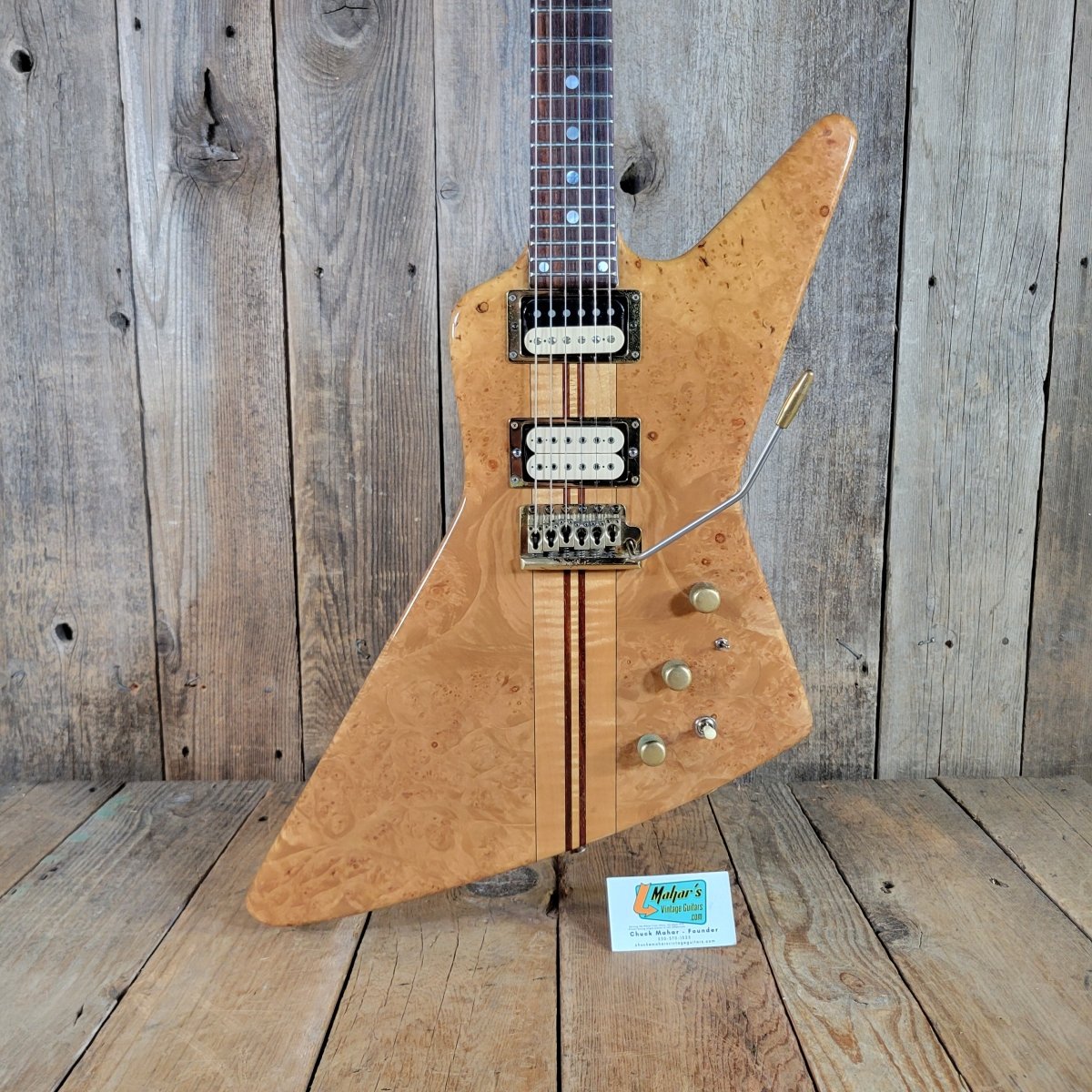 Moonstone 1982 Exploder Guitar 1 of 65 Made w/ Original Case, Excellent - Mahar's Vintage Guitars