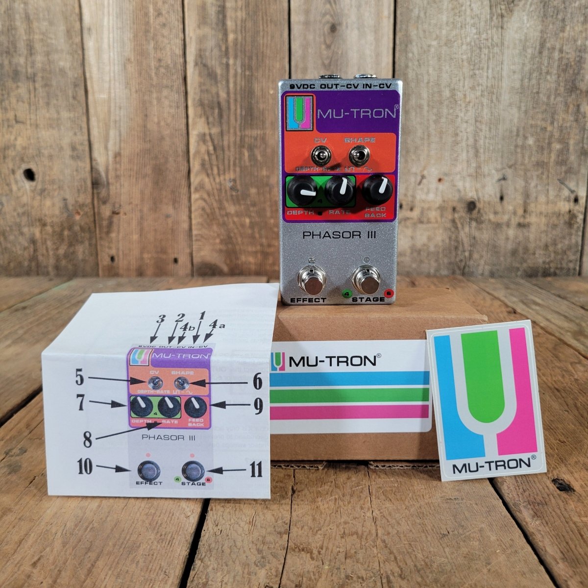 Musitronics Mu - tron Phasor III Vintage Original Box & Paperwork - Mahar's Vintage Guitars