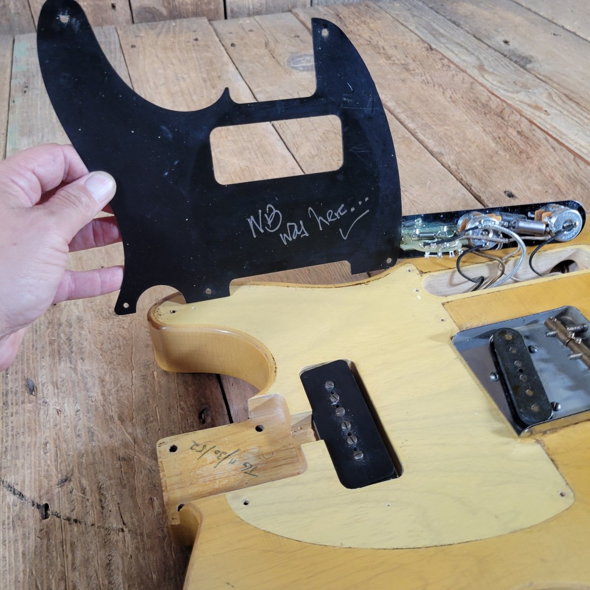 Nacho 2026 '52 Blackguard Telecaster P-90 in Neck Position, Mint - Mahar's Vintage Guitars