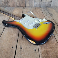 Nash S - 63 Stratocaster 2014 – 3 - Tone Sunburst, Slab Board, Original Case - Mahar's Vintage Guitars