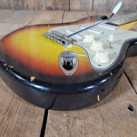 Nash S - 63 Stratocaster 2014 – 3 - Tone Sunburst, Slab Board, Original Case - Mahar's Vintage Guitars