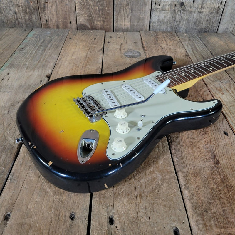 Nash S - 63 Stratocaster 2014 – 3 - Tone Sunburst, Slab Board, Original Case - Mahar's Vintage Guitars
