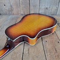 National 2016 Solid Rocket Resonator Sunburst Maple Hot Plate Near Mint - Mahar's Vintage Guitars