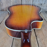 National 2016 Solid Rocket Resonator Sunburst Maple Hot Plate Near Mint - Mahar's Vintage Guitars