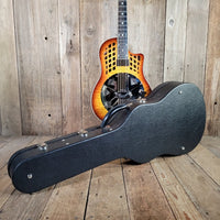National 2016 Solid Rocket Resonator Sunburst Maple Hot Plate Near Mint - Mahar's Vintage Guitars