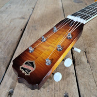 National 2016 Solid Rocket Resonator Sunburst Maple Hot Plate Near Mint - Mahar's Vintage Guitars