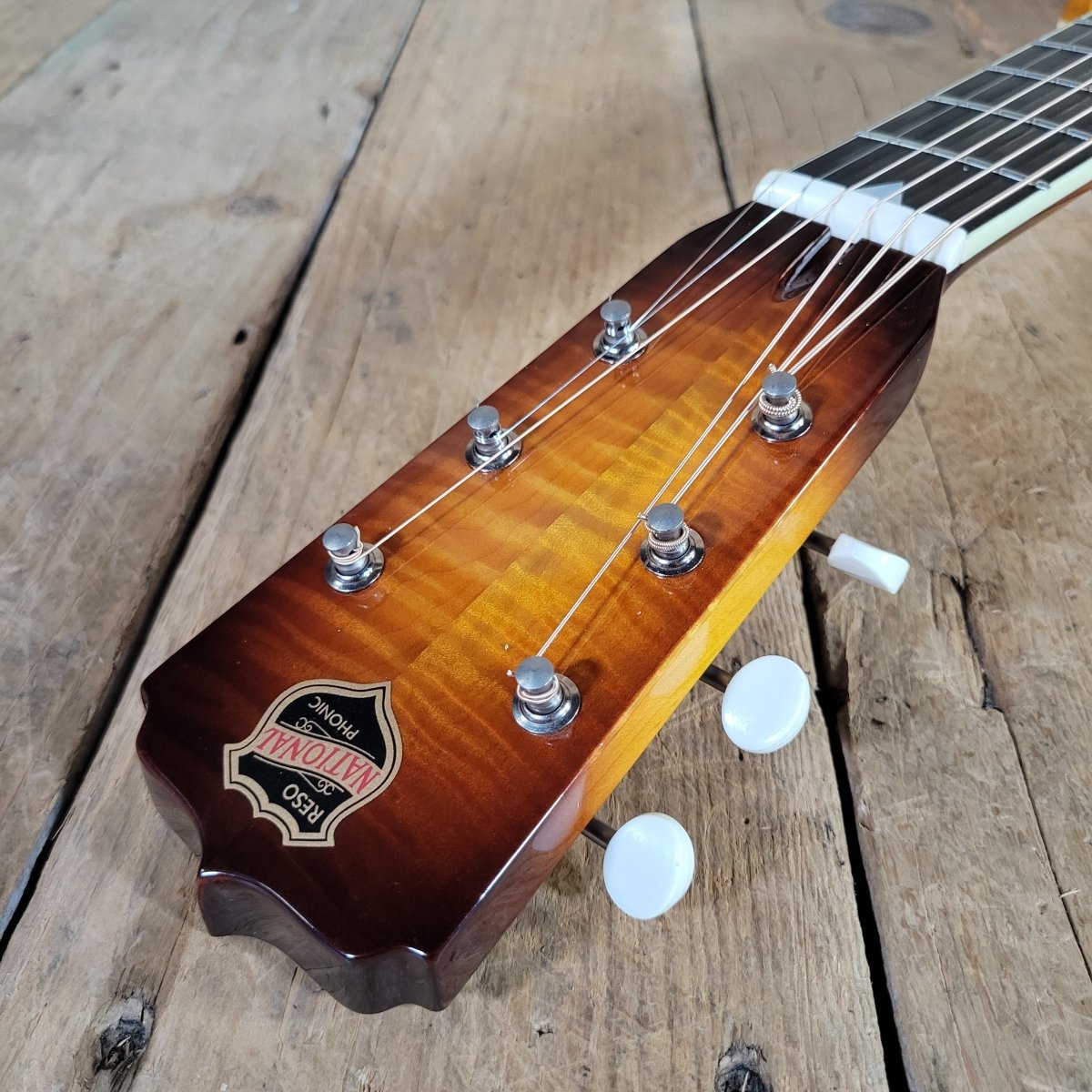 National 2016 Solid Rocket Resonator Sunburst Maple Hot Plate Near Mint - Mahar's Vintage Guitars