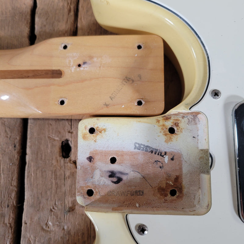 ON HOLD - Fender Telecaster – Olympic White Vintage Electric Guitar with Maple Neck 1972 serial, Jan 1973 Neck Date - Mahar's Vintage Guitars