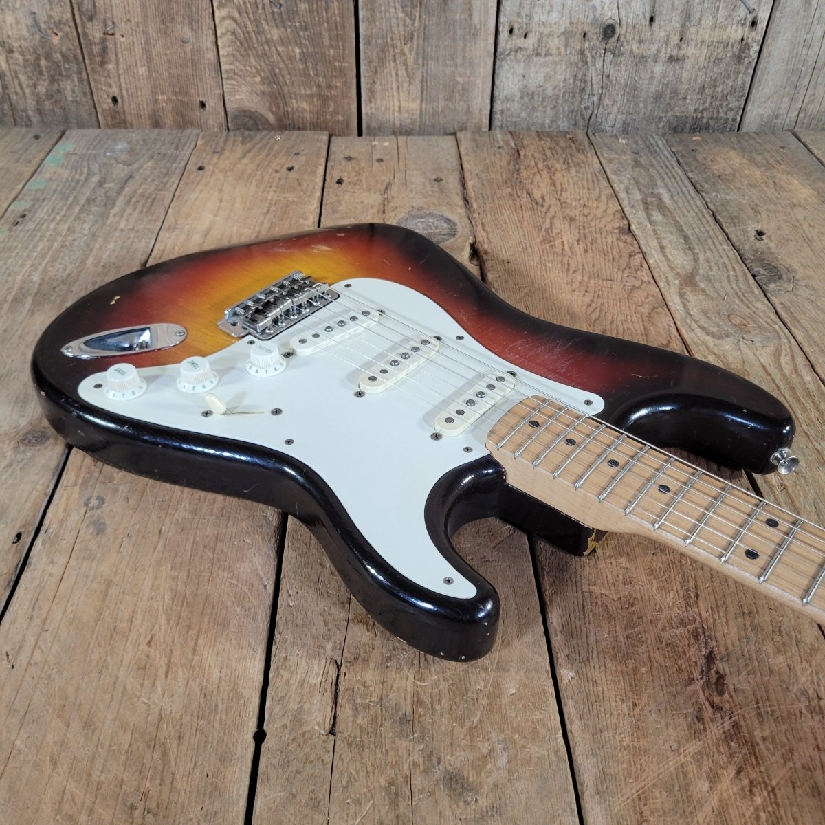 Out for a Refret - Fender Stratocaster 1958 Sunburst Vintage Pre CBS electric guitar - Mahar's Vintage Guitars