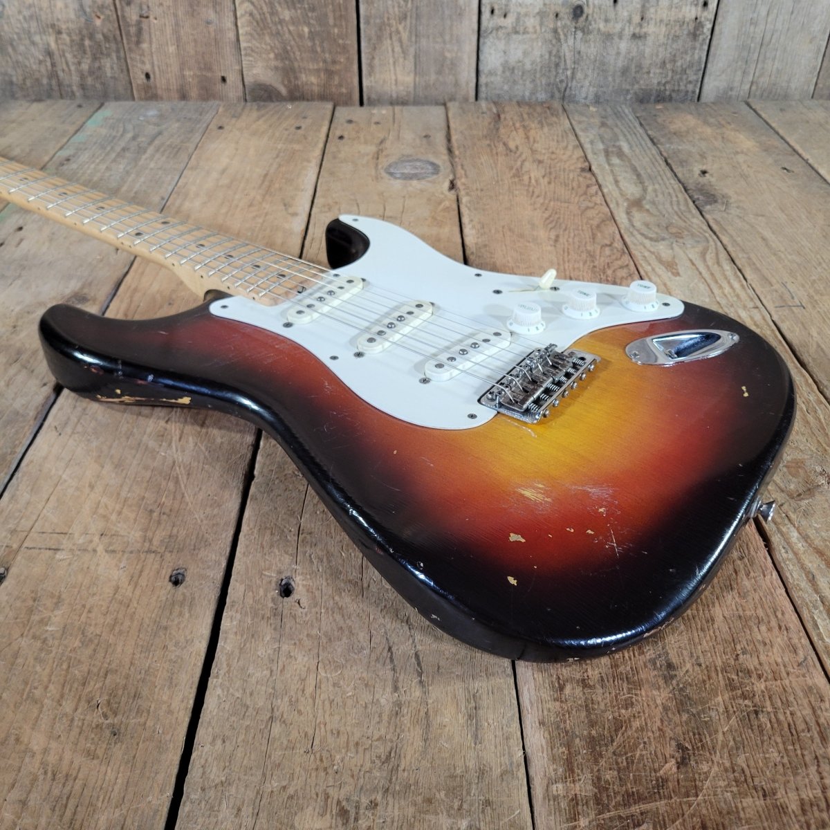 Out for a Refret - Fender Stratocaster 1958 Sunburst Vintage Pre CBS electric guitar - Mahar's Vintage Guitars