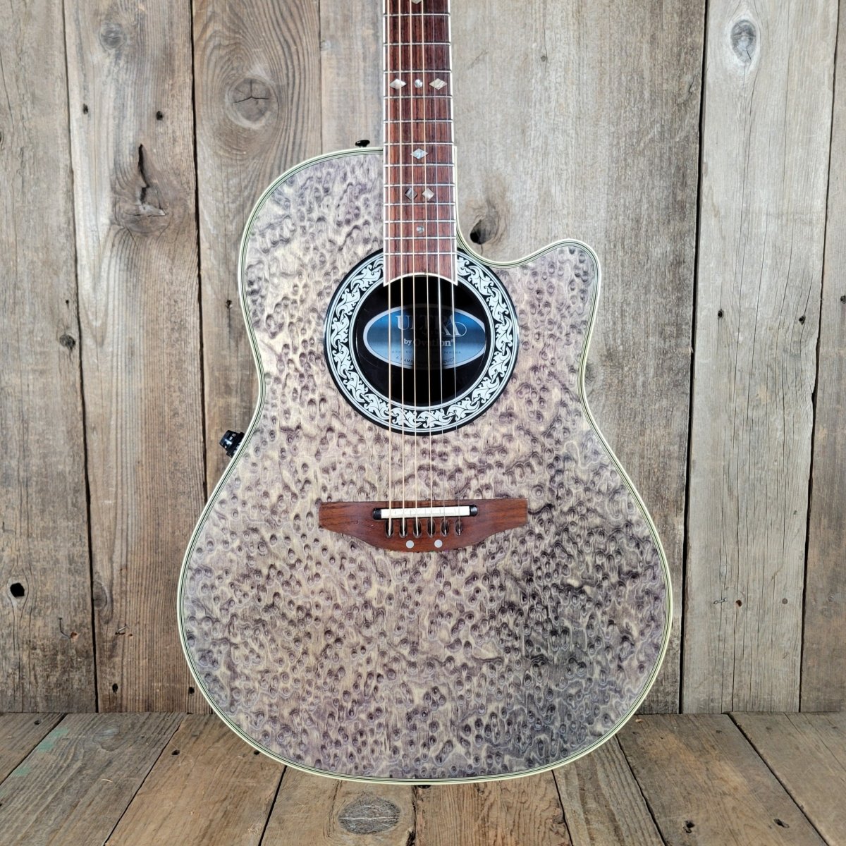 Ovation Ultra 1528 Acoustic - Electric Guitar 1981 Birdseye Top w/ Original Hard Case – Made in Korea - Mahar's Vintage Guitars