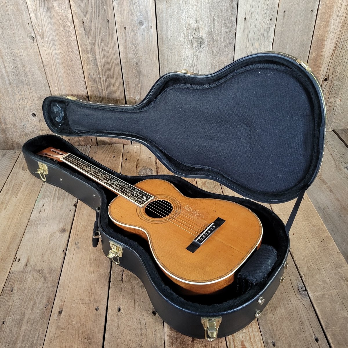 Pagani Bros Single 0 Size Solid Wood Acoustic early 1900s W/Hard Case Parlor guitar - Mahar's Vintage Guitars