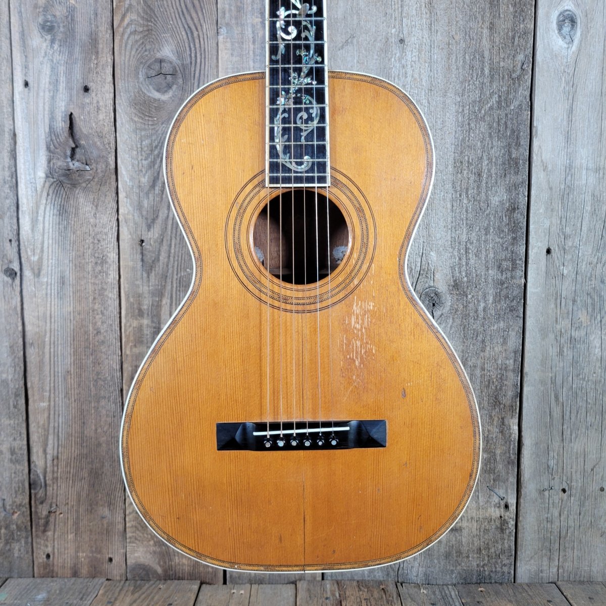 Pagani Bros Single 0 Size Solid Wood Acoustic early 1900s W/Hard Case Parlor guitar - Mahar's Vintage Guitars