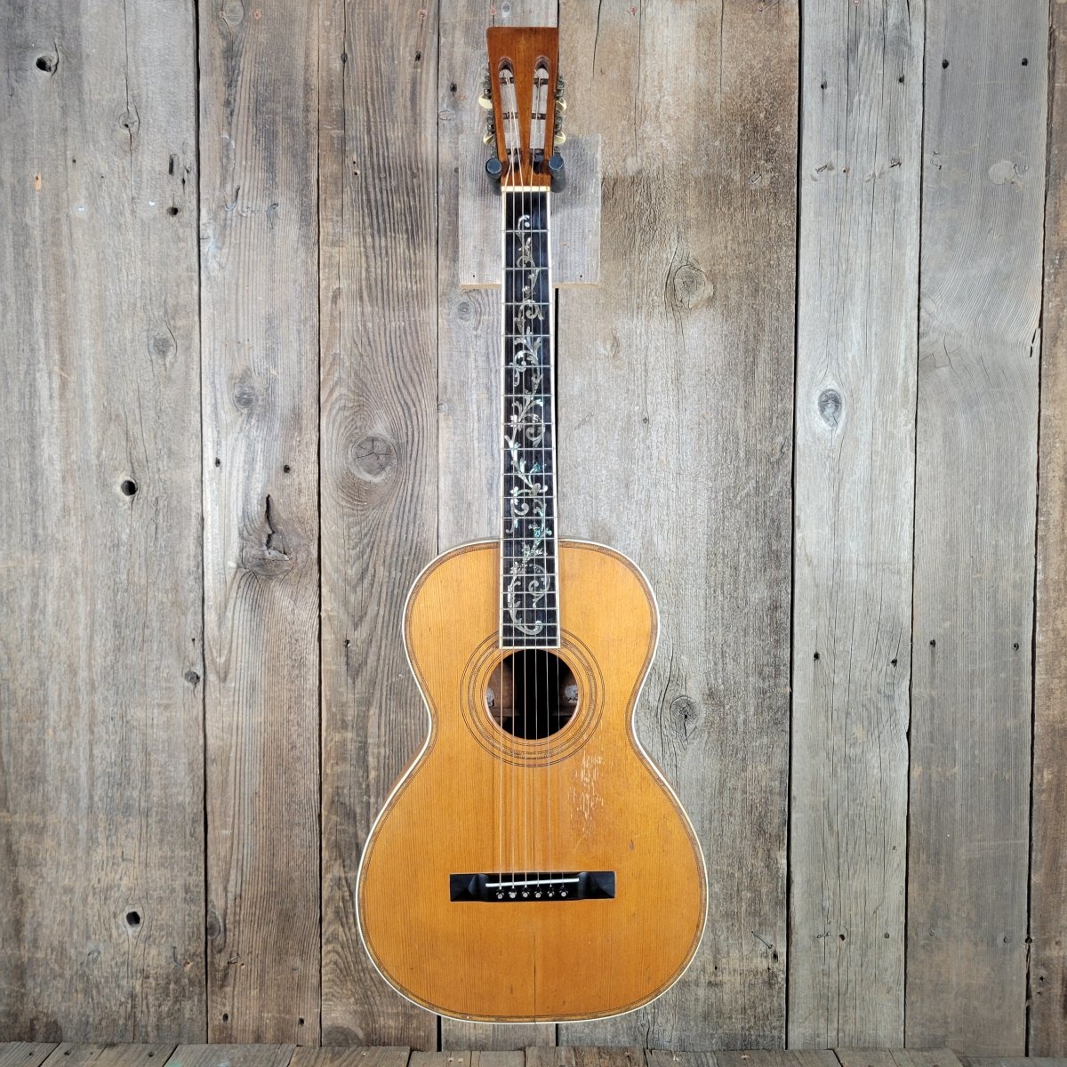 Pagani Bros Single 0 Size Solid Wood Acoustic early 1900s W/Hard Case Parlor guitar - Mahar's Vintage Guitars