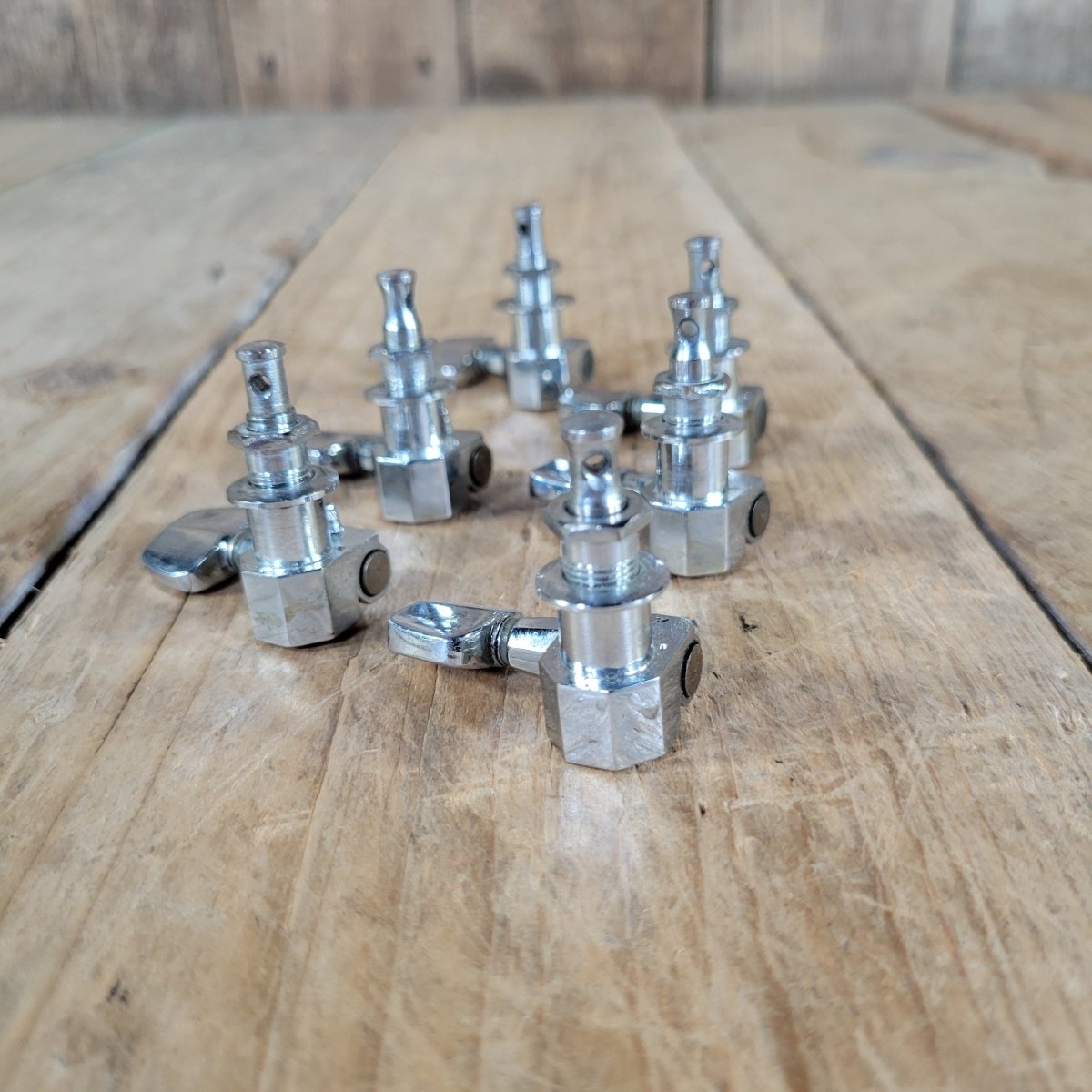 Ping 1970s 6 In Line Tuners Tuning Pegs Chrome - Mahar's Vintage Guitars