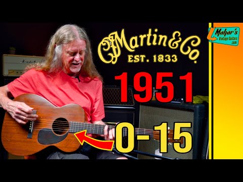 Martin 0-15 1951 – Vintage All-Mahogany Acoustic Guitar Made in USA