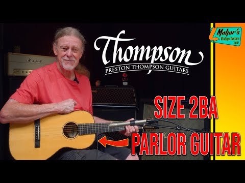 Preston Thompson 2020 Size 2 BA Parlor Guitar – Brazilian Rosewood & Adirondack Spruce, Calton Case, Handcrafted Excellence