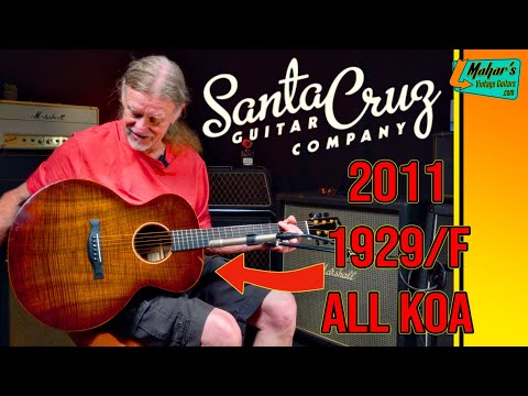 Santa Cruz 1929/F All Koa 2011 – Vintage-Inspired Fingerstyle Acoustic Guitar, Handcrafted USA