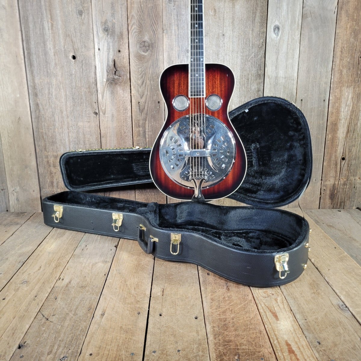 Recording King RR-50-VS Round Neck Resonator Guitar w/ Hard Case - Mahar's Vintage Guitars