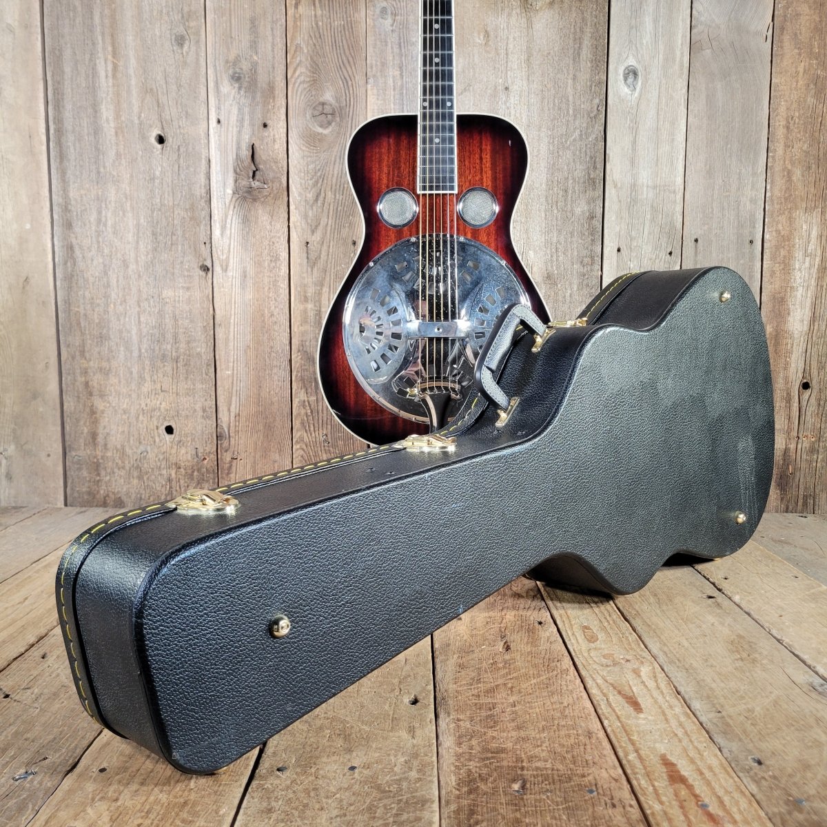 Recording King RR-50-VS Round Neck Resonator Guitar w/ Hard Case - Mahar's Vintage Guitars