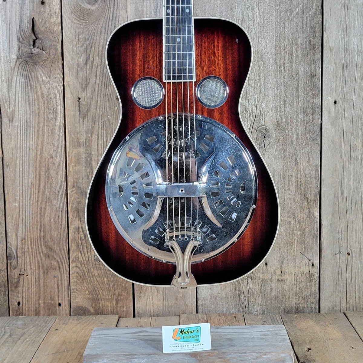 Recording King RR-50-VS Round Neck Resonator Guitar w/ Hard Case - Mahar's Vintage Guitars