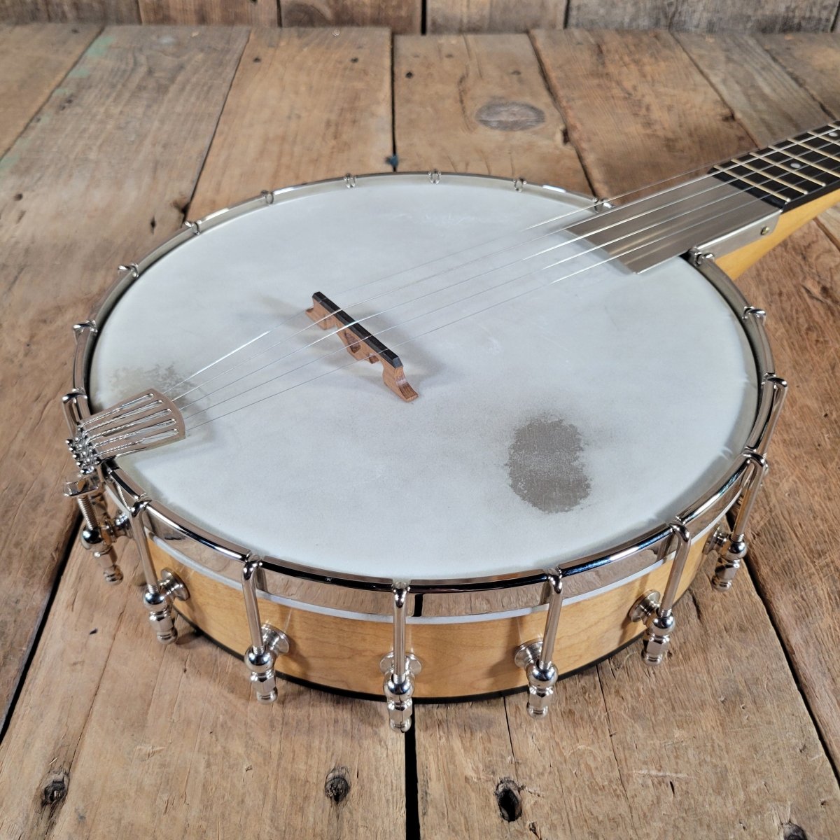 Rickard Dobson Banjo Custom Order w/ Metal Frailing Plate, Guardian Case, Near Mint - Mahar's Vintage Guitars
