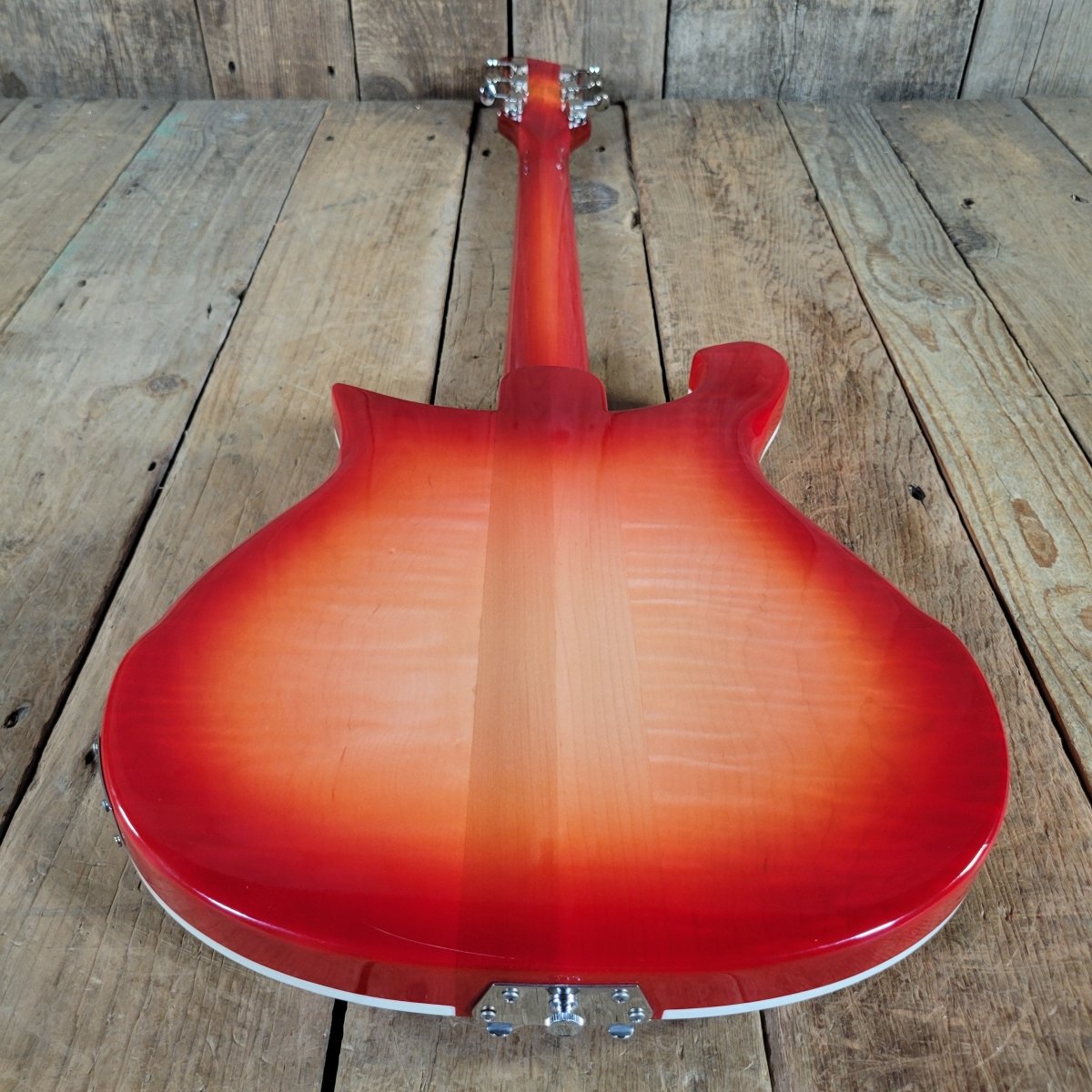Rickenbacker 2023 660 6 String Fireglo Flamed, Original Case Near Mint - Mahar's Vintage Guitars