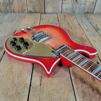 Rickenbacker 2023 660 6 String Fireglo Flamed, Original Case Near Mint - Mahar's Vintage Guitars