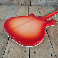 Rickenbacker 2023 660 6 String Fireglo Flamed, Original Case Near Mint - Mahar's Vintage Guitars