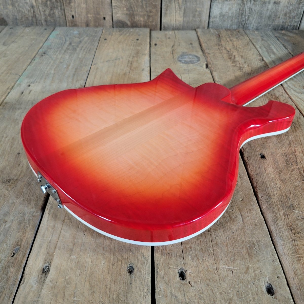 Rickenbacker 2023 660 6 String Fireglo Flamed, Original Case Near Mint - Mahar's Vintage Guitars