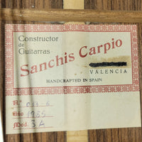 Sanchis Carpio Model 3A 1985 Rosewood Classical w/ SKB Case - Mahar's Vintage Guitars