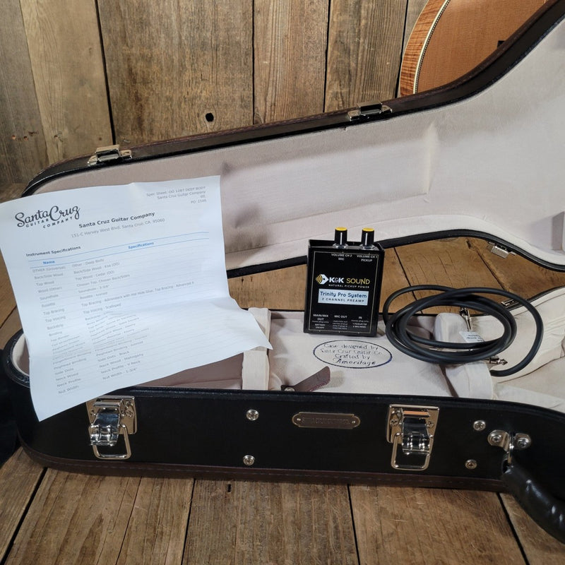 Santa Cruz 00 Cedar & AAAA Koa 2024 w/ K&K Trinity System Deep Body - Mahar's Vintage Guitars