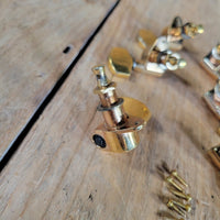 Schaller 1970s M-6 3+3 Gold Tuners Grover Footprint w/ Hardware - Mahar's Vintage Guitars