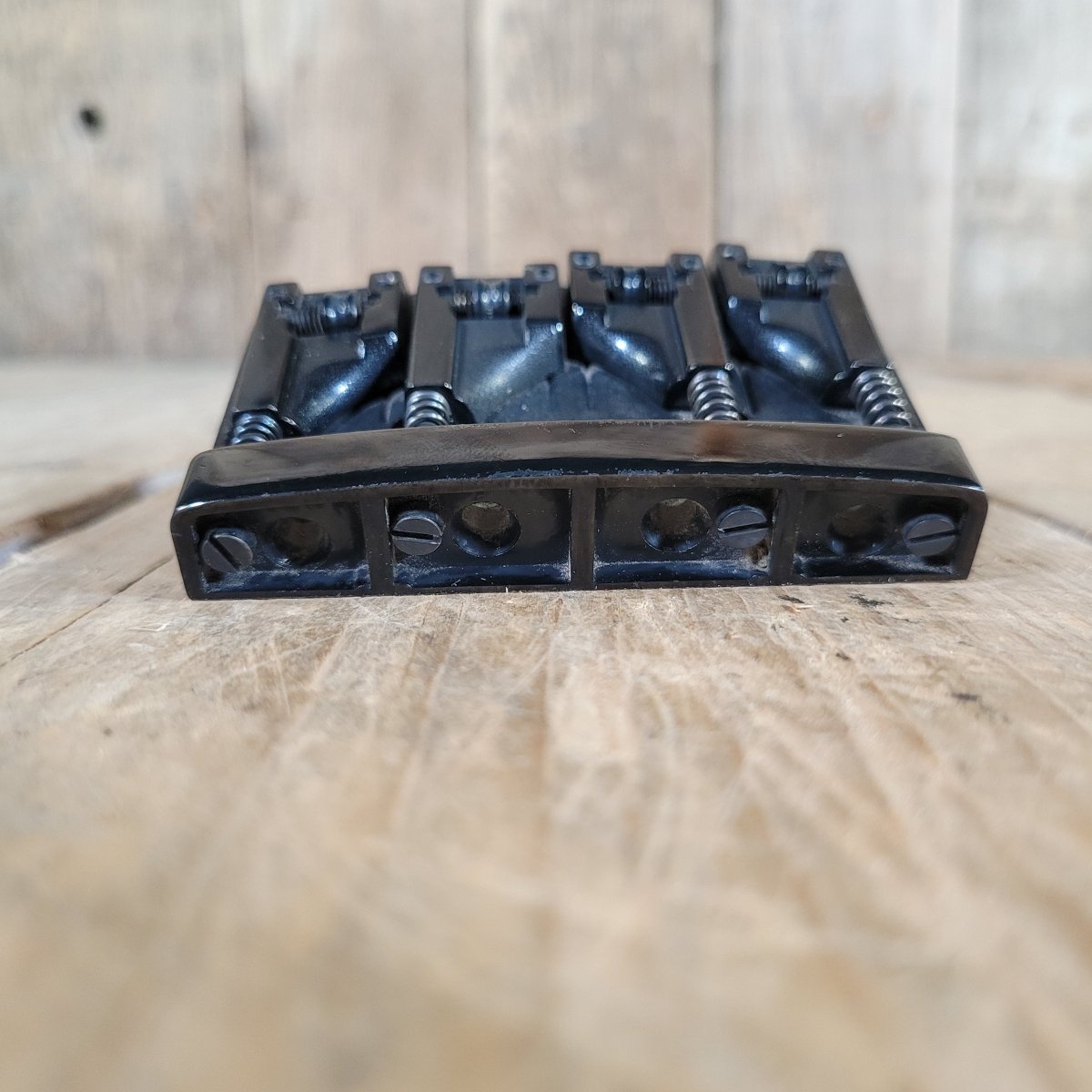 Schaller 1990s Bass Roller Bridge 4 - String Black Very Good - Mahar's Vintage Guitars
