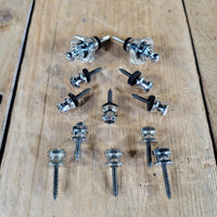 Schaller Straplocks w/ 5 Extra Strap Button Sets Excellent - Mahar's Vintage Guitars