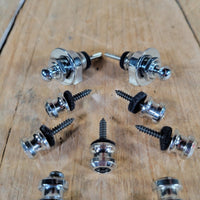 Schaller Straplocks w/ 5 Extra Strap Button Sets Excellent - Mahar's Vintage Guitars