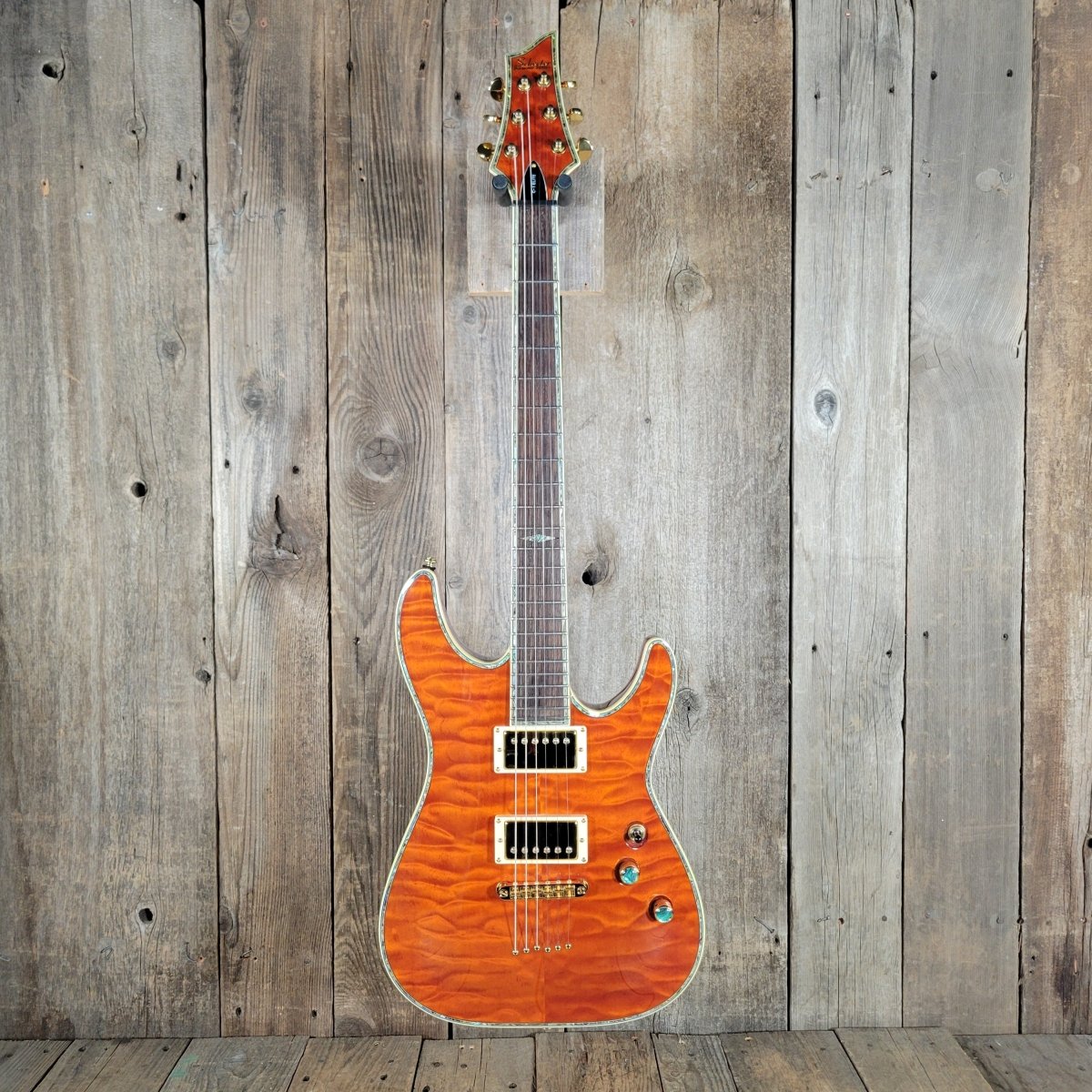 Schecter C1 - Elite Amber Quilt Top Electric Guitar – 2005, Mint Condition with Original Case - Mahar's Vintage Guitars