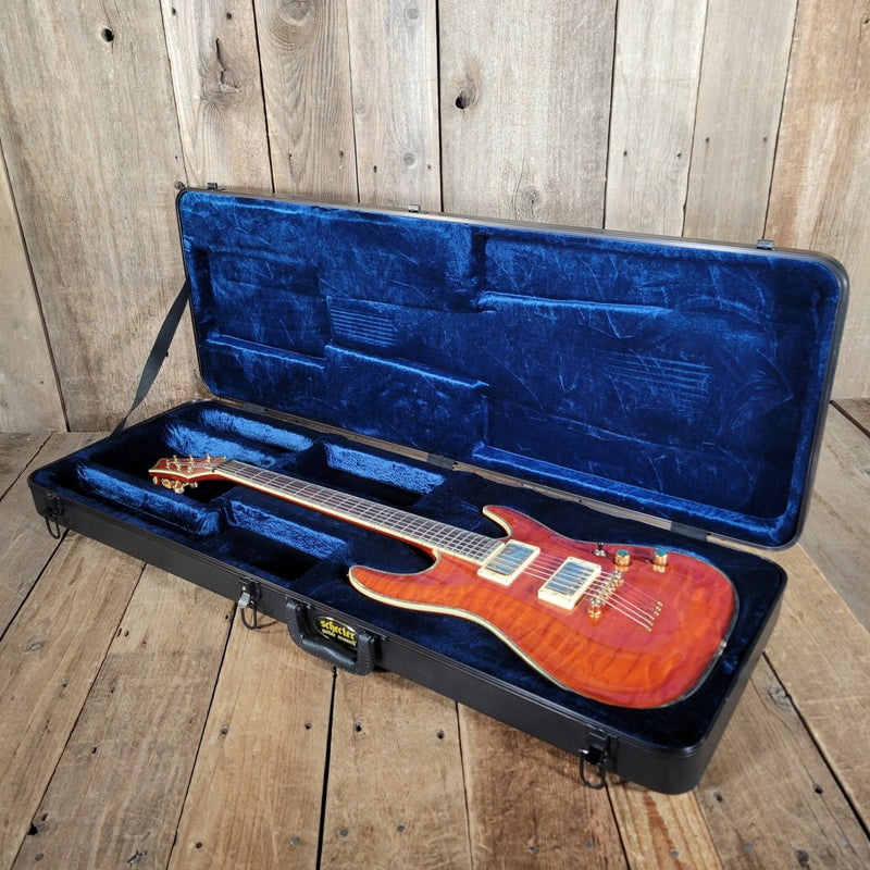 Schecter C1 - Elite Amber Quilt Top Electric Guitar – 2005, Mint Condition with Original Case - Mahar's Vintage Guitars