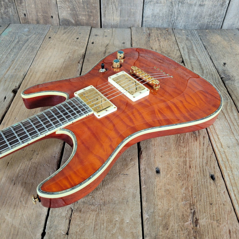 Schecter C1 - Elite Amber Quilt Top Electric Guitar – 2005, Mint Condition with Original Case - Mahar's Vintage Guitars