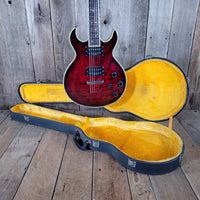 Schecter S - 1 Elite Double Cut 2003–2007 – Flame Top Black Cherry w/ Hard Case - Mahar's Vintage Guitars