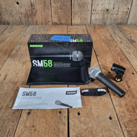 Shure SM58 - LC Dynamic Vocal Microphone — Mint in Box - Mahar's Vintage Guitars