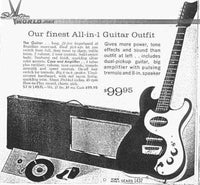 Silvertone 1964 Model 1457 With Tremolo Model Amp In Case - Mahar's Vintage Guitars