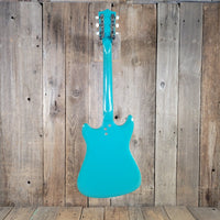Silvertone 1965 1413L Turquoise Super Clean Perfect Neck w/ Orig Gig Bag - Mahar's Vintage Guitars