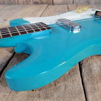 Silvertone 1965 1413L Turquoise Super Clean Perfect Neck w/ Orig Gig Bag - Mahar's Vintage Guitars